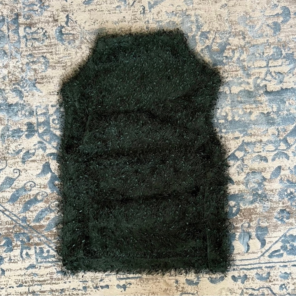 NWT Green ZARA Fringe Vest Size XS